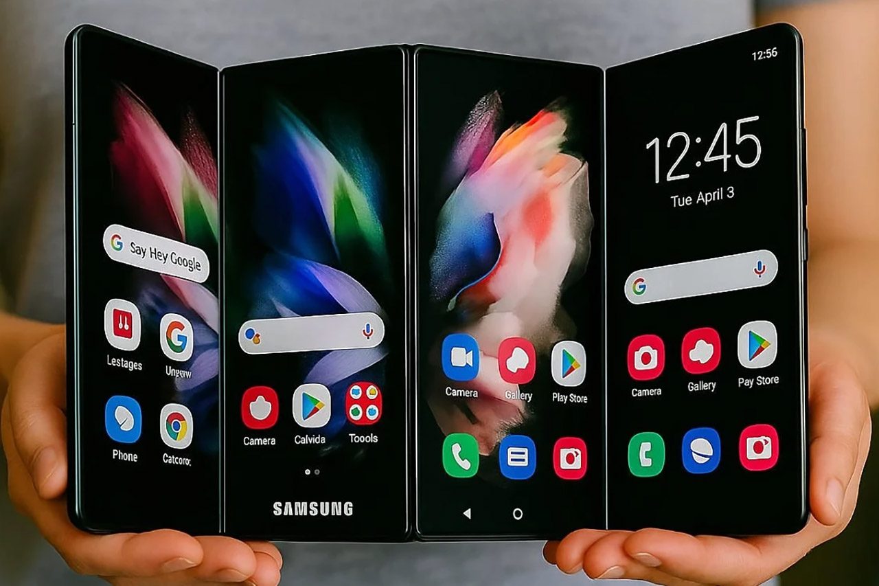 Samsung patent shows quad-foldable phone Samsung patent shows quad-foldable phone