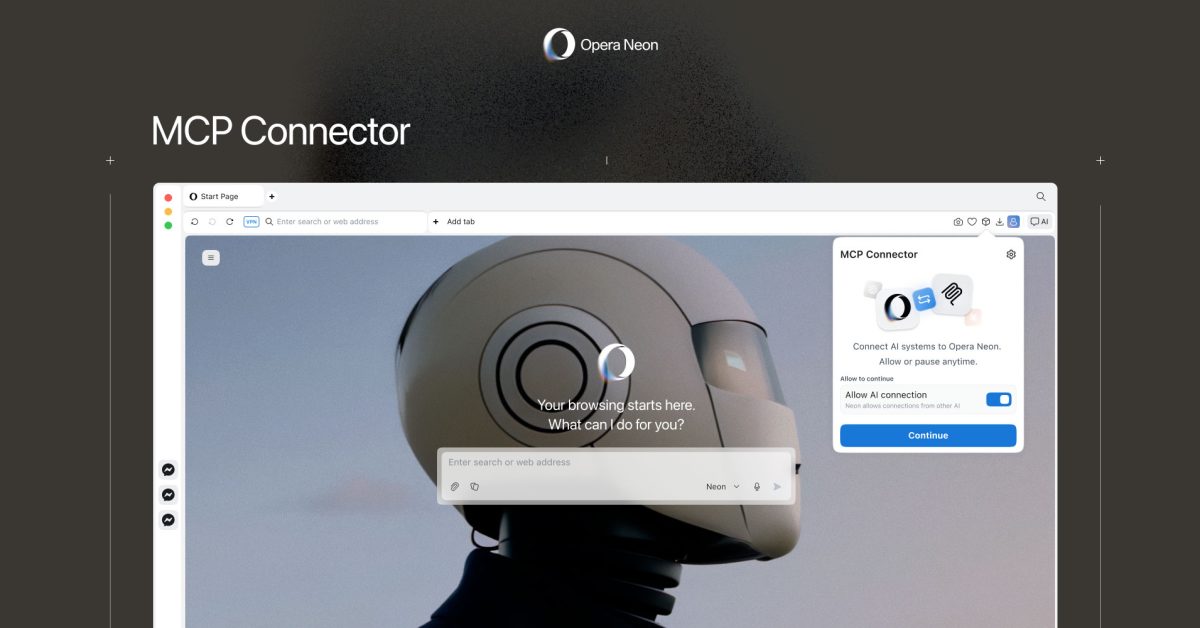 Opera adds MCP support to agentic browser, enhancing AI tool integration