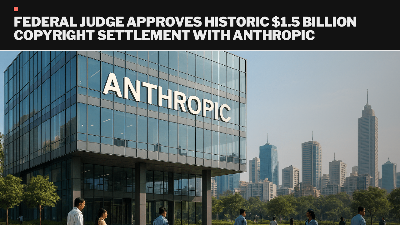 Federal judge approves historic .5 billion copyright settlement with Anthropic Federal judge approves historic .5 billion copyright settlement with Anthropic