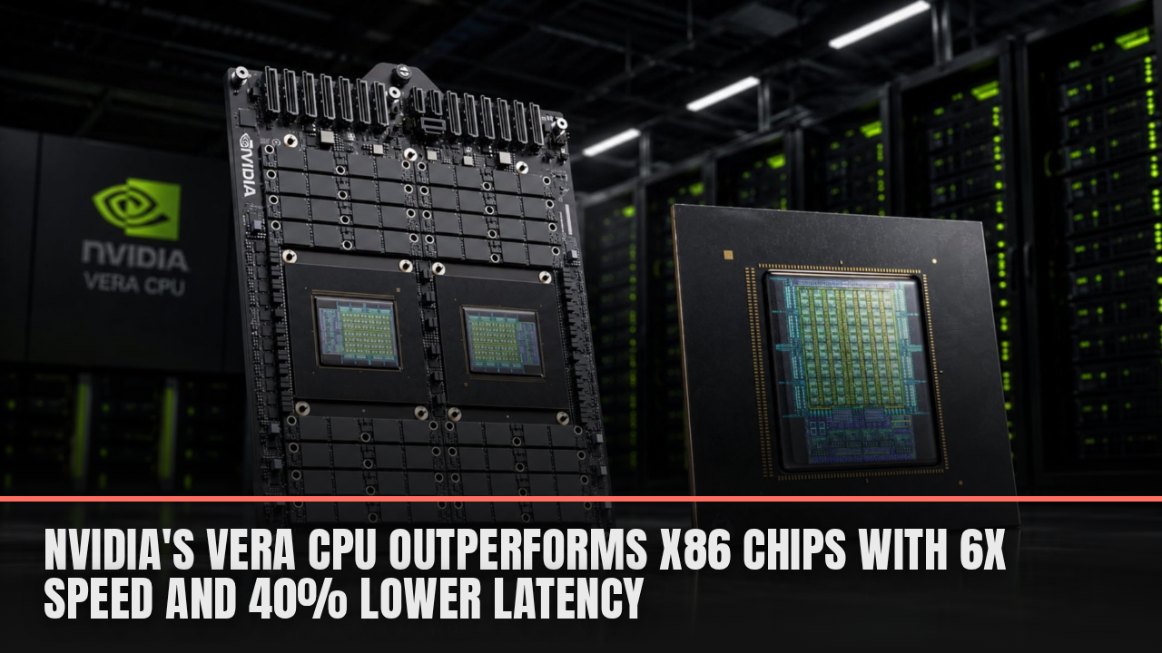 NVIDIA’s Vera CPU outperforms x86 chips with 6x speed and 40% lower latency NVIDIA’s Vera CPU outperforms x86 chips with 6x speed and 40% lower latency