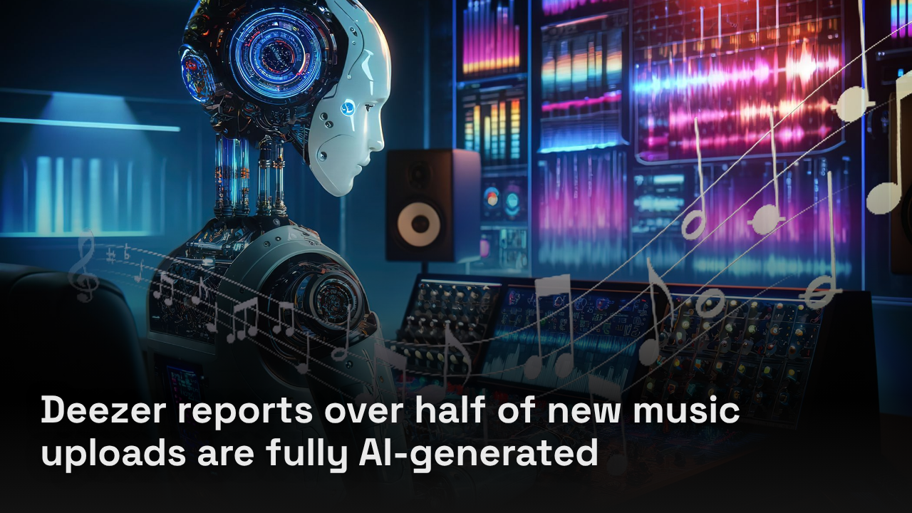 Deezer reports over half of new music uploads are fully AI-generated