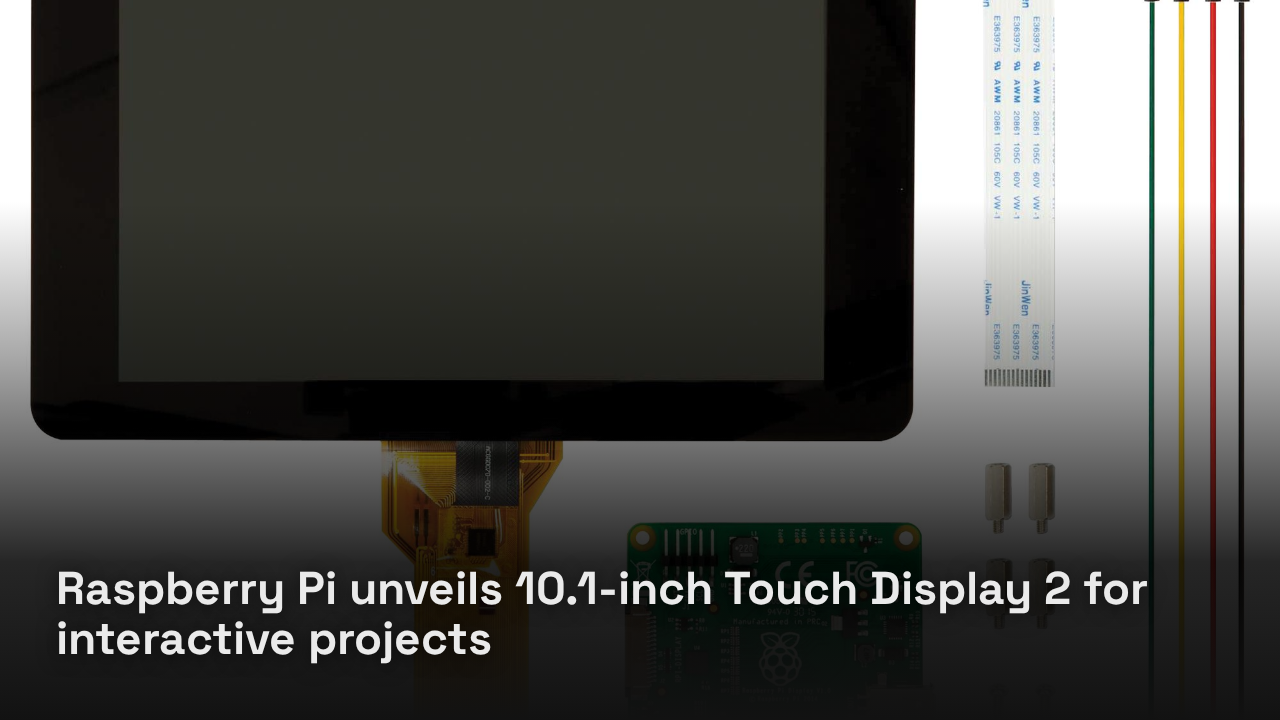 Raspberry Pi unveils 10.1-inch Touch Display 2 for interactive projects